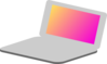 Simple Laptop Icon Clip Art